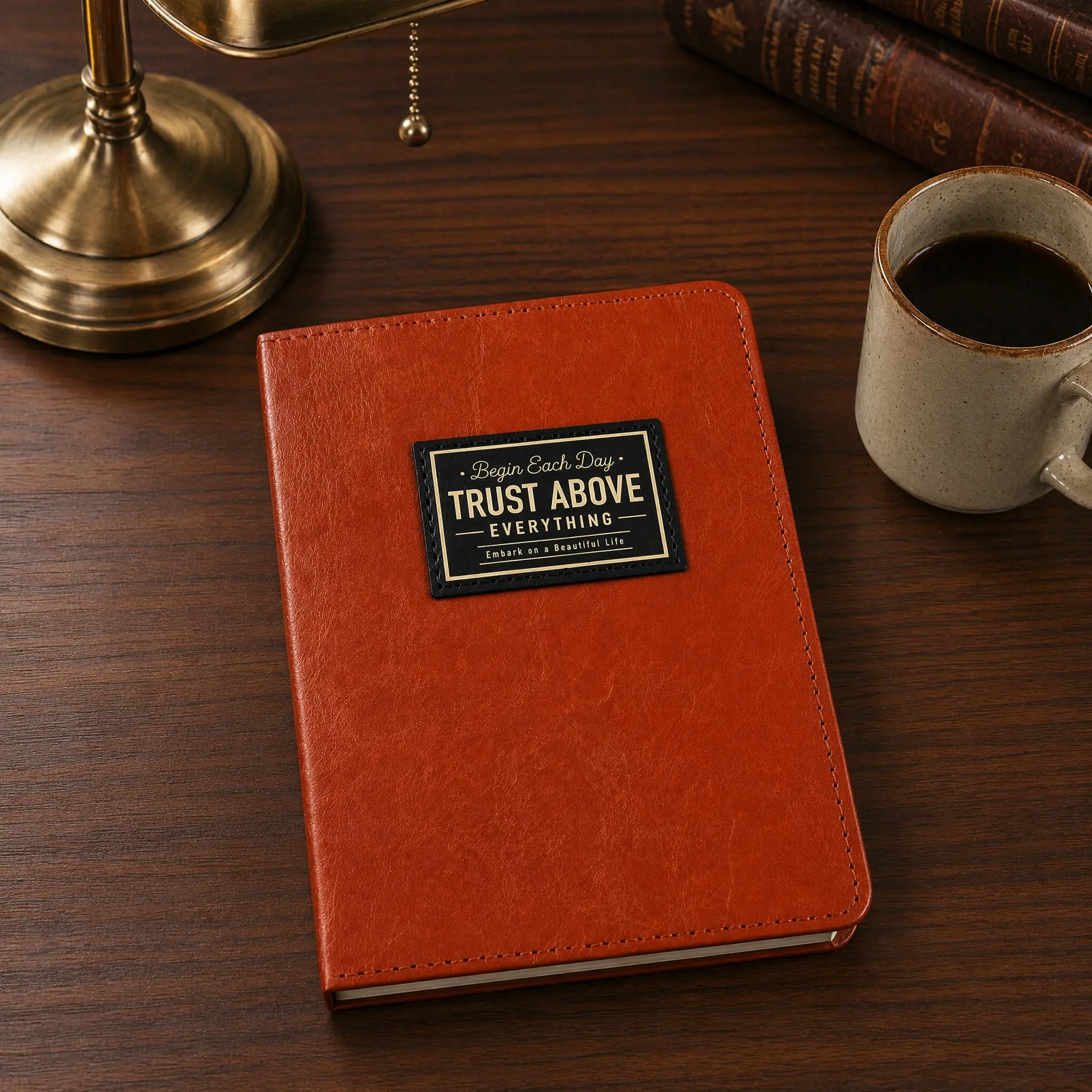 Leather Bound Devotional Journal for Men | One Minute With God 365 Daily Devotions | Christian Prayer Notebook for Faith, Reflection & Gratitude