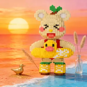 Duck Swimming Bear 3D Puzzle Building Blocks Decoration, Home Office Shelf Decor, Party Decoration, Ideal Gift for Holidays, Animals