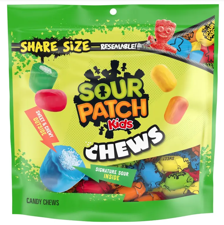 SOUR PATCH KIDS Chews Soft & Chewy Candy, Share Size, 8.12 oz
