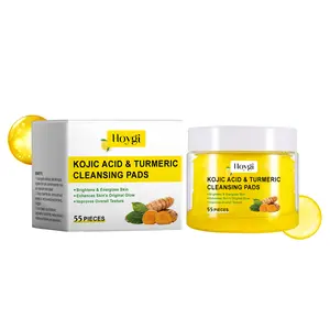 Hoygi Turmeric Cleansing and Exfoliating Pad - Gentle Cleansing, Brightening, and Moisturizing Facial Skin
