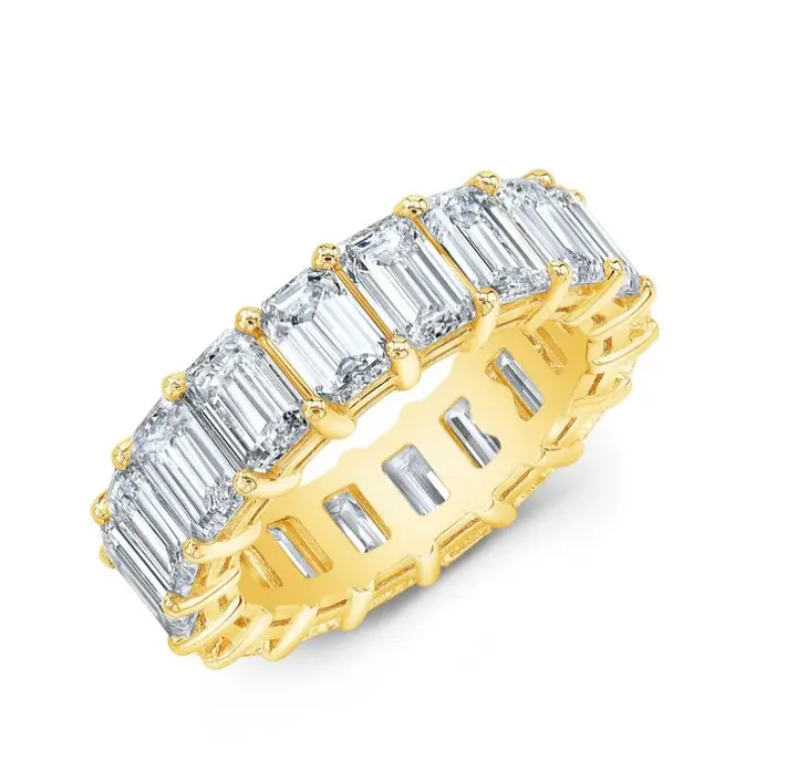 18k Gold Plated Emerald Cut Eternity Band 18k Gold Plated Emerald Cut Eternity Band