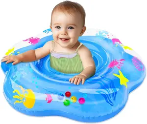 Mothers Day Gift Extra-Large 25.6" Baby Pool Float with Double Airbag & Safety Seat, Inflatable Swimming Ring Float for 6-36 Months Toddler Infant, Upgraded Diameter Enhances Stability in Pool/Bathtub Swim Training​