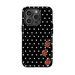Black and white polka dots Polka Dots Phone Case,Red ladybug,Retro Minimalist Y2K Soft Girl,Compatible With ,iphone