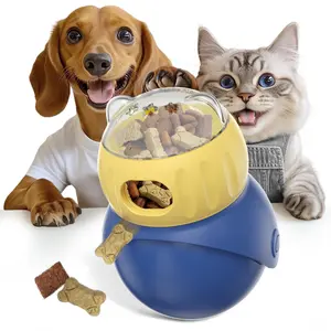 Interactive Treat Toy Ball Pet Tornado Toy Kibble Biscuit Dispensing For Cat And Dog  Game Viewing Treat Self-Balance Scratch Resistant Bite Resistant Wobble Toy Anxiety Stress Relief Boredom Buster Durable Slow Feed