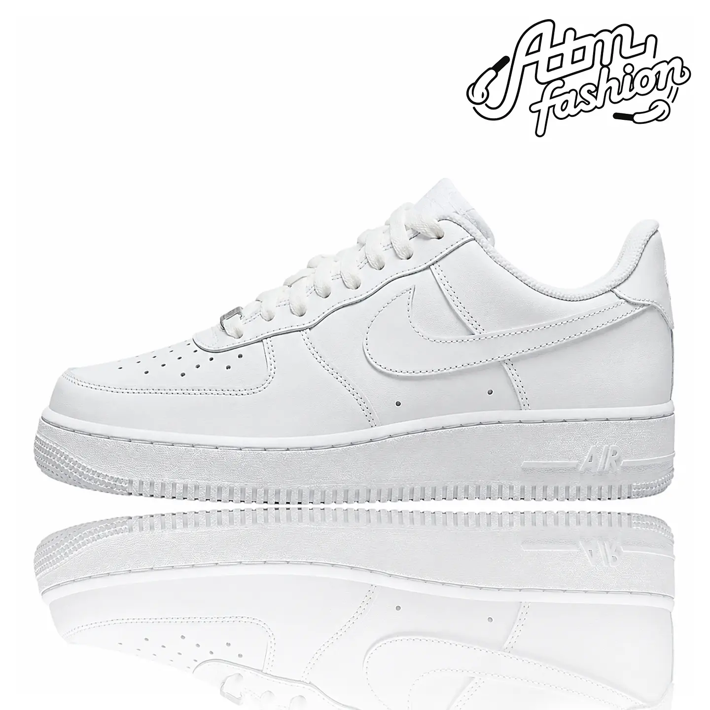 Nike Air Force 1 Low '07 White Men's Authentic Shoes Footwear Sneaker Trainer Comfortable Walking Fashion Trending Gift