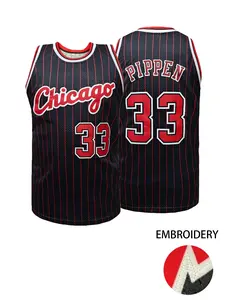 Chicago 33 Basketball Jersey Embroidered, Breathable Sleeveless Tank Top, Men Women Vintage Casual Streetwear Athletic Top