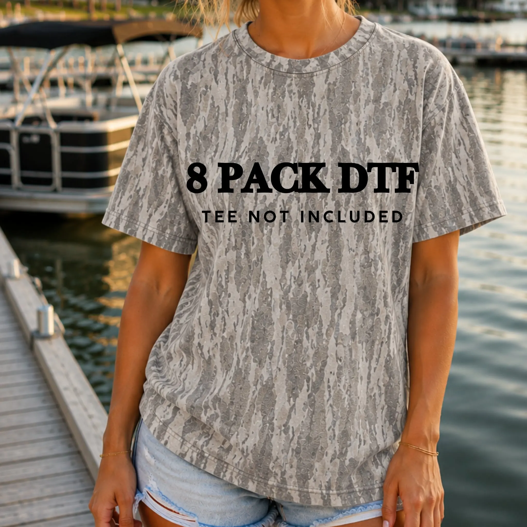 8 DTF Transfer Pack for T-shirts - Ideal for Customization and Printing