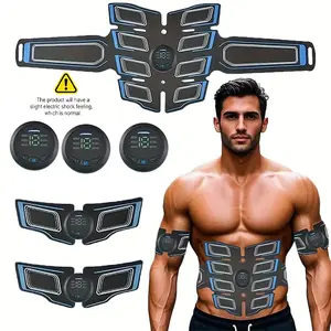 ABS Stimulator, Ab Toning Belt Trainer, Workout Equipment for Men & Women,Home Office Fitness Workout Equipment for Abdomen Gray