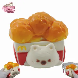 Puppy Popcorn Bucket Squishy, Handmade taba squishy, Food-Grade Silicone Slow-Rising Rebound Squishy, Sticky Squeeze Toys Gift, Fidget Toys for Stress Relief, Non-Toxic Sensory Toys (6.63oz/188g)