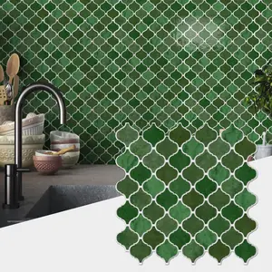 3D Faux Tile Stickers, Self-adhesive Wall Stickers, Waterproof & Moisture-proof Wall Decals Suitable for Kitchen, Living Room and Bathroom