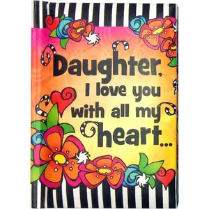 Mini Book (Daughter, I love you with all my heart)— Birthday Gift, Graduation Gift, Stocking Stuffer, or Thinking of You Gift from Mom or Dad, by Suzy Toronto, 4 x 3"