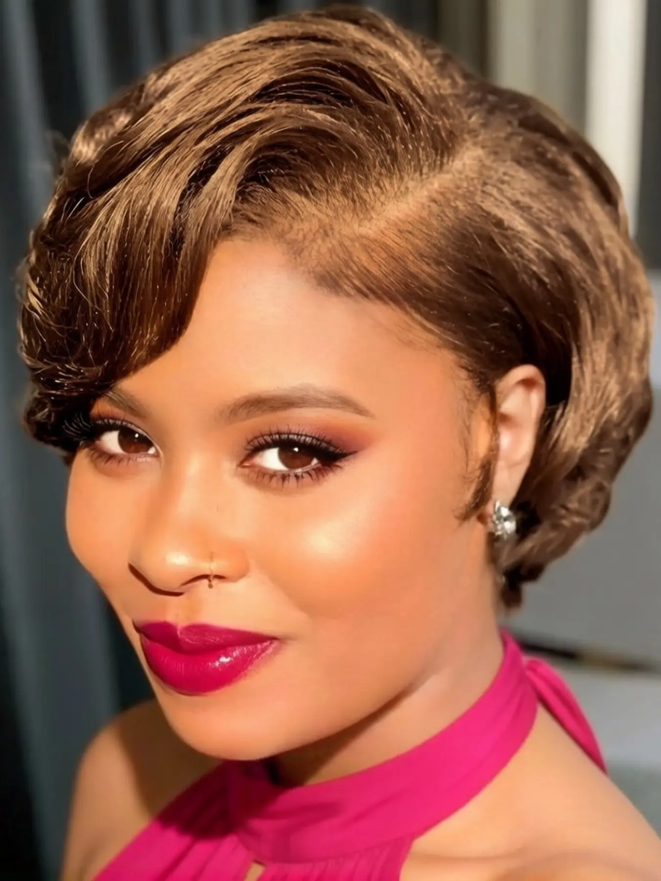 13x4 Transparent Lace Front Short Wave Pixie Human Hair Wig 