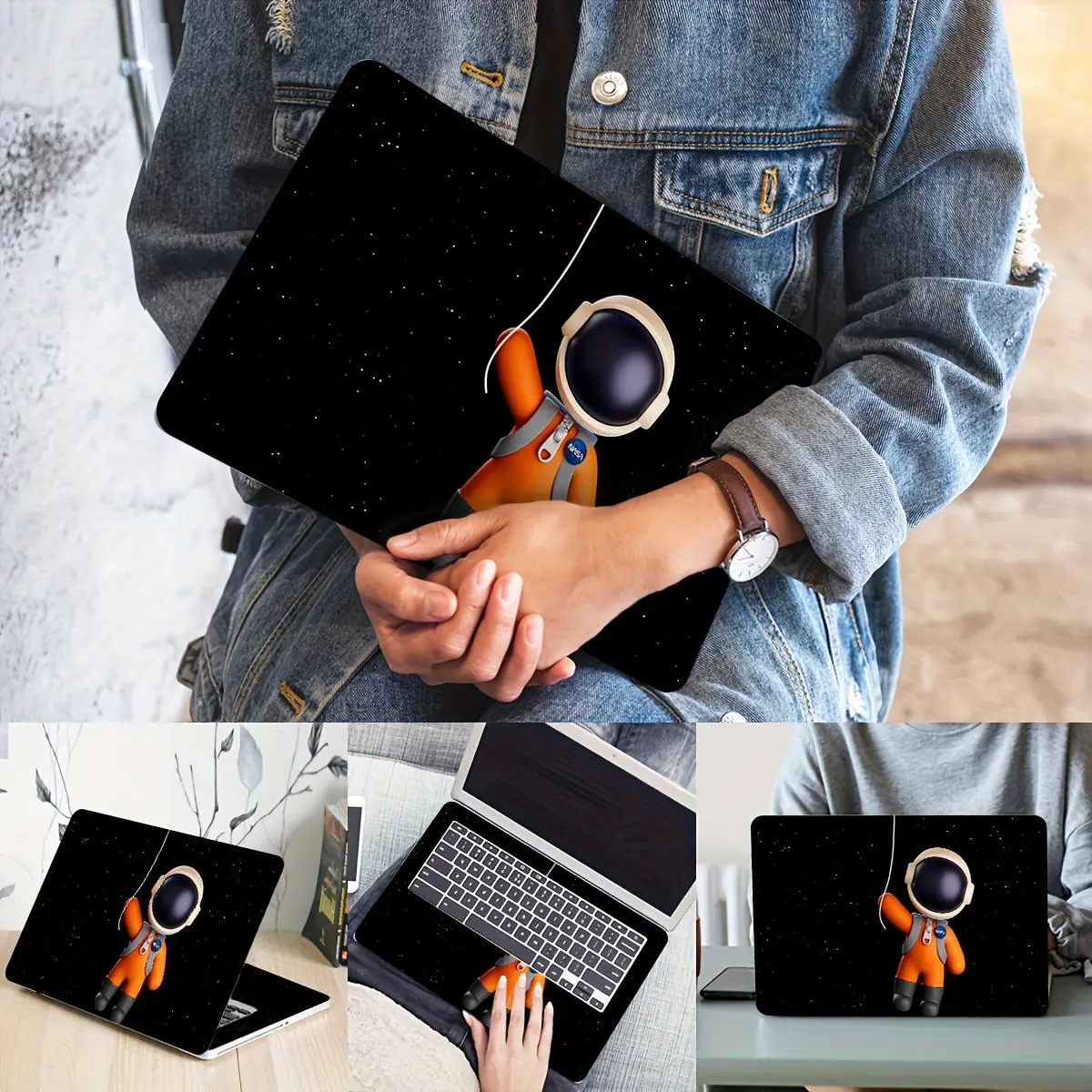 Astronaut Pattern Laptop Case, Waterproof & Anti-scratch Laptop Skin, Laptop Decorative Sticker, Universal Laptop Cover for Laptop, Laptop Accessories, Scratch Resistant Cover