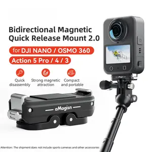 DJI Nano Osmo 360 Action 5 Pro 4 3 Dual Magnetic Quick Release 2.0, Versatile Camera Accessory, Enhanced Compatibility