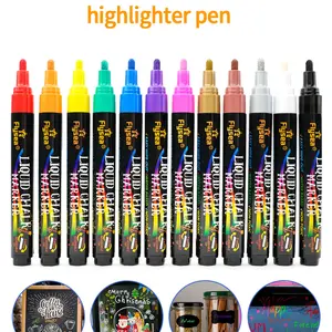 8-Color Liquid Chalk Marker Pen, Erasable & Washable, Multi-Surface Art Brush, Ideal for Wood Glass Writing Drawing Marking