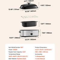 22QT Electric Roasting Pan