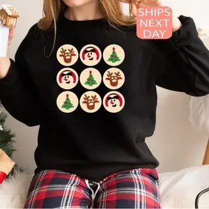 Cute Xmas Gift, Christmas Sugar Cookie Sweatshirt for Birthday Gift, Gift for unisex Sweatshirts