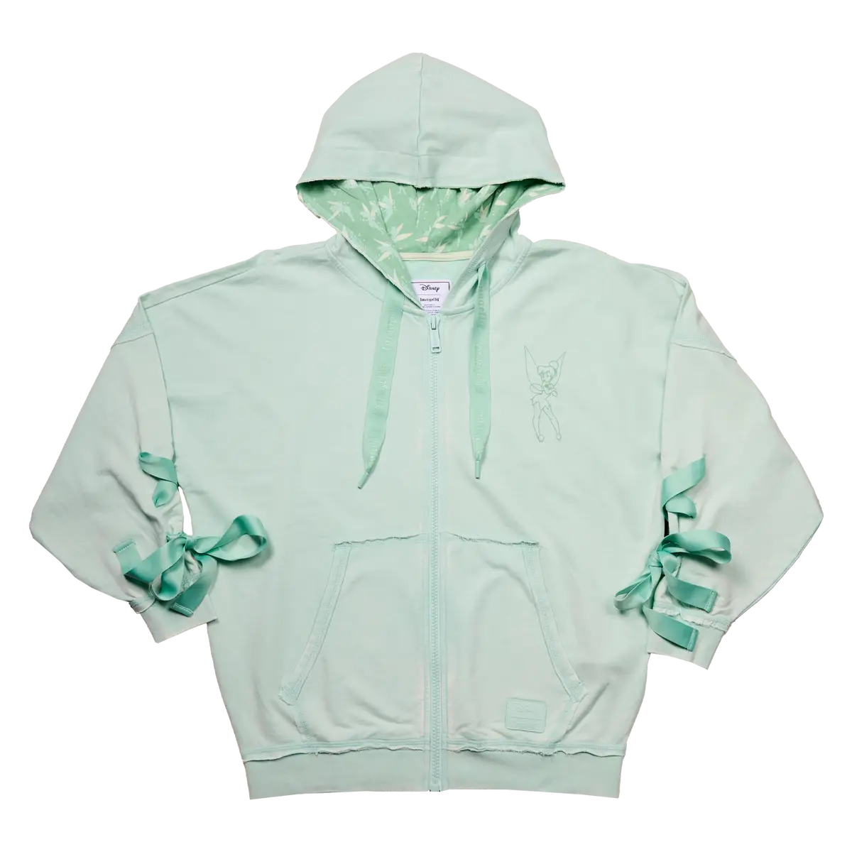 Peter Pan Tinker Bell Ribbon Unisex Zip Up Hoodie