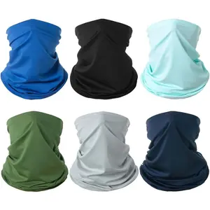 Unisex 6-Pack Breathable Bandana Outdoor Sports Protective Masks - UV-Protective Cooling Neck Gaiters, Multi-Wear Styles, 1 Size Fits Most, Dustproof Windproof for Adult Fishing, Cycling, Outdoor Sports Mask, Protective Mask