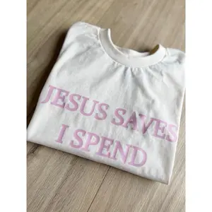 JESUS SAVES I SPEND TEE