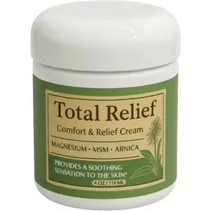 Total Relief Magnesium Cream for Comfort – Fast-Absorbing MSM & Arnica Cream for Healthy, Comfortable Nerves and Daily Comfort – 4 Fl Oz (Pack of 1)