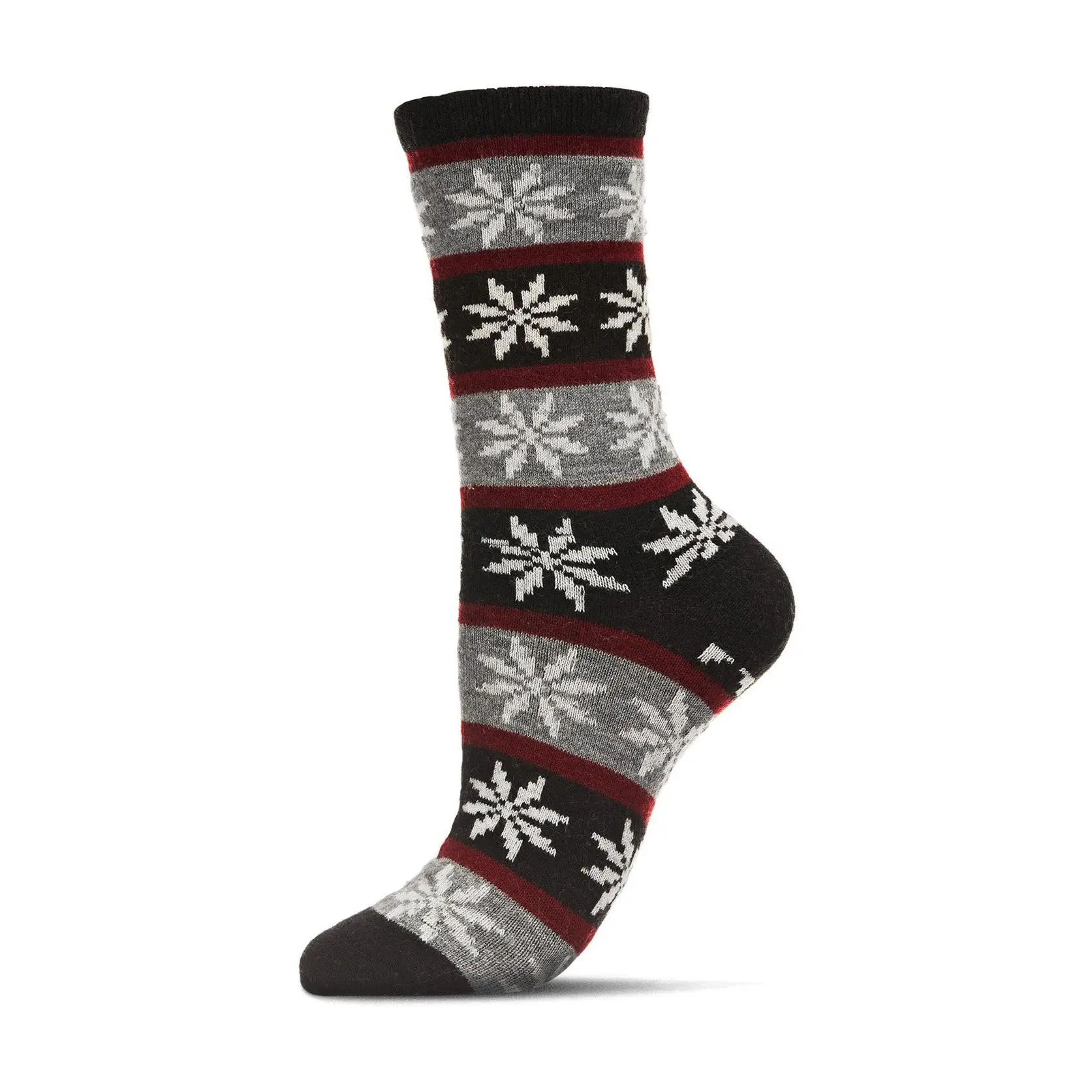 Memoi Flake Fairisle Cashmere Crew Socks