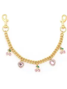 Cute Fashion Strawberry Cherry Bag Chain Extender, Stylish Pants Decoration Chain, Handbag Wallet Jean Chain Accessory