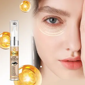 10-in-1 Multi-Effect Eye Serum 15ml | Retinol + Collagen + Caffeine + 10 Active Ingredients – Firms and lifts the eye area, reduces dark circles, hydrate, and provides long-lasting hydration Moisture | Roller massage Eye Cream