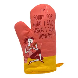 Im Sorry for What I Said When I Was Hungry Funny Hangry Apology Novelty Kitchen Utensils Funny Graphic Kitchenware Bakeware Funny Food  Novelty Cookware Multi -