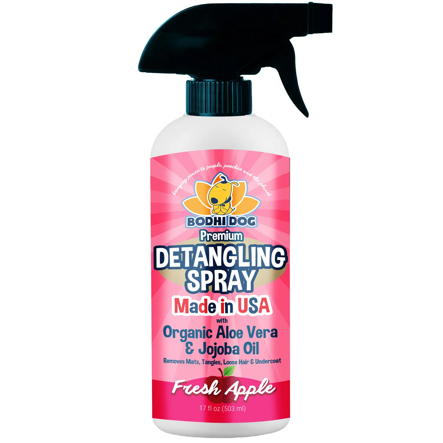 Detangling Spray | Dog and Cat Fur & Hair Detangler Spray | Detangling Spray for Dog & Cat Grooming Essentials | Made in USA by Bodhi Dog Removal