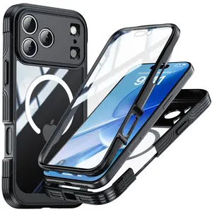Full‑Body MagSafe Magnetic Case For iPhone 17 Series, Built‑in Glass Screen Protector Military‑Grade Drop Proof Protective Cover