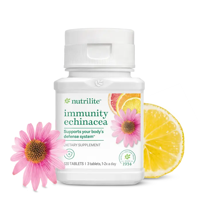 Nutrilite Immunity Echinacea 120 Tablets – Plant-Based Herbal Supplement for Immune Support, Farm-Grown Echinacea Extract, Daily Wellness Routine - Edible, Healthcare
