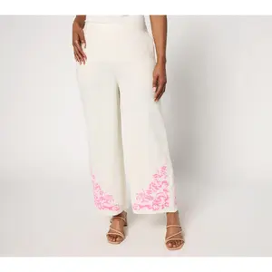 Studio Park x Terri Conn Petite Linen Blend Crop Pant