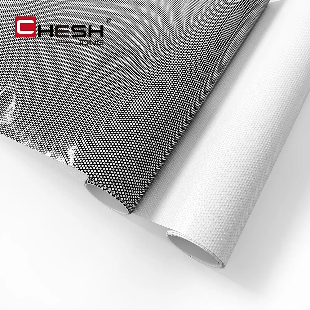 One Way Vision Fly Eye Tint Perforated Mesh Black White Film Car Tint Window Tint Car Wrap Film Sticker Motorcycle Scooter Decal