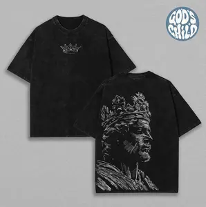 Jesus is King Washed T-shirt, Faded Graphic Tee, Retro Style Shirt, Classic Shirt, Vintage Top, Oversized Washed Cotton Tee for Men & Women Ash Trevino Merch