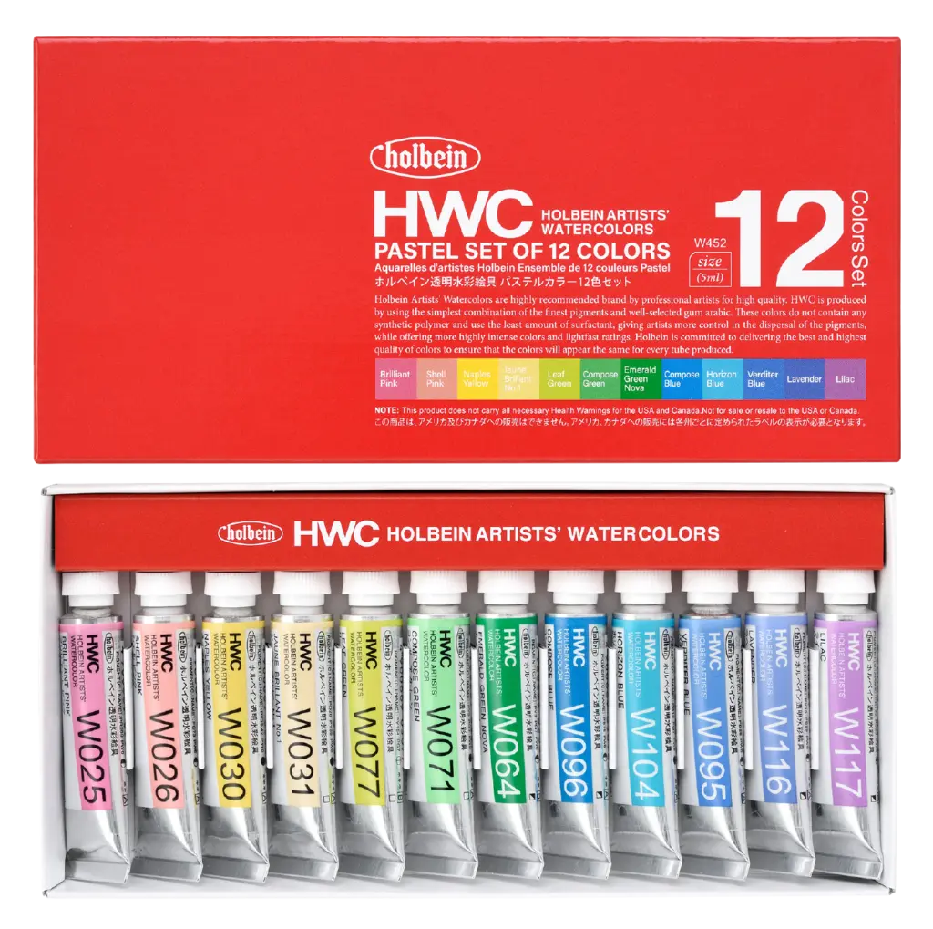 Holbein Watercolor Pastel Set | 12 x 5ml