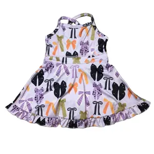 Girl Atheletic Dress Bow Sports Dress  Yoga Dress Summer Clothing