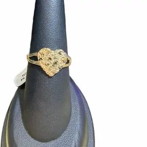 14KT Gold Heart Nugget Ring