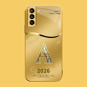 Suitable for [Galaxy S21+ 5g] high-end phone case🤩，choose from 26 letters of the English alphabet, each with an exquisite auspicious cloud pattern to bring you good luck YM99