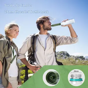 2026 New Arrival Threaded Ultrafiltration Water Purification Straw, Portable Outdoor Survival Filter Tool