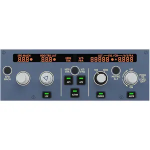 Cockpit Simulator 320 Series FCU-C, 1:1 Scale Flight Simulator Training-Inspired Control Panel, Metal Construction, USB Plug & Play, PC Compatible