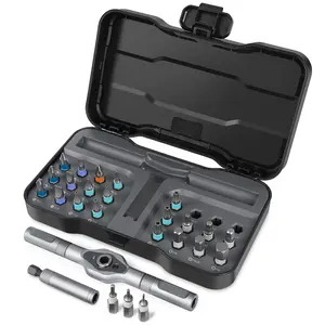 24 in 1 DlY Screwdriver, Switchable Magnetic Screwdriver Set, Compact Portable and Multifunctional Ratchet Screwdriver Set Home Repair Tool Box