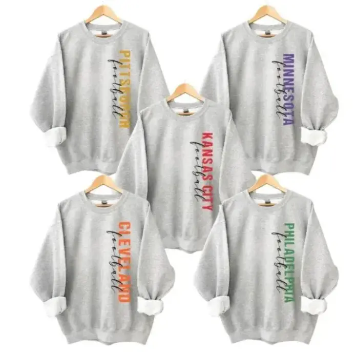 Vintage All Team City Ash Grey Sweatshirt, Retro Game Day Graphic Crewneck, Classic Throwback Style Pullover forl Fans, Unisex Cozy Cotton Top Custom Team Cotton GIft, Fashion For All