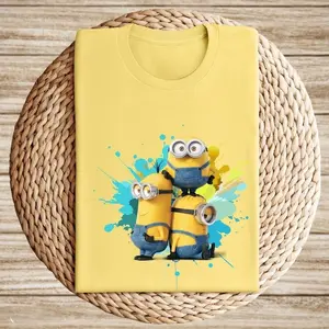 Cartoon Minions Family Birthday Shirt, Matching Party Tee #Tshirt