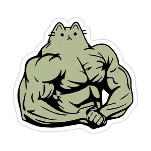 Gym Cat Sticker