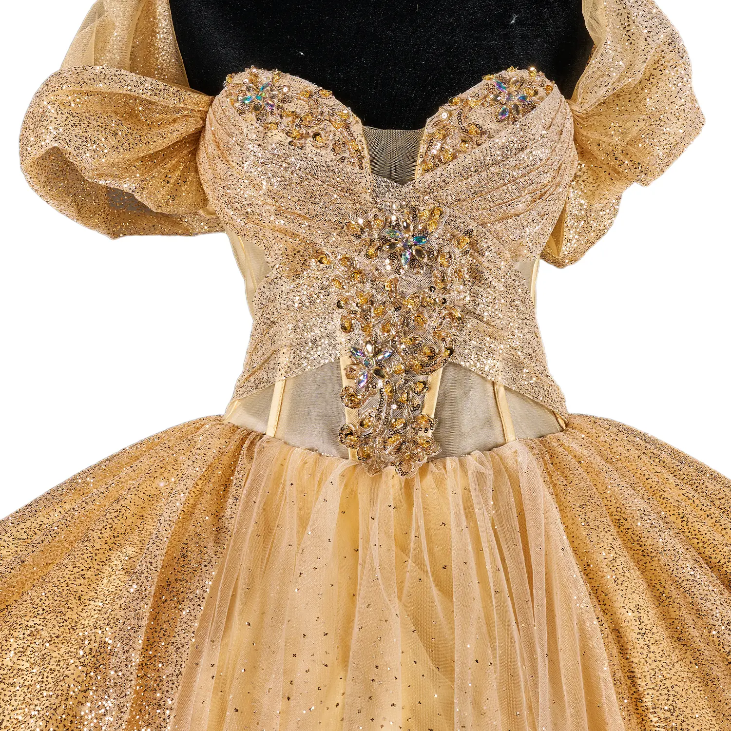 blush and gold cocktail dress barbie Tween Girls' Square Collar Sequin Mermaid Dress With Big Bow – Elonnashop