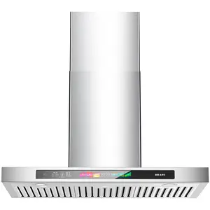 BRANO 30 Inch Wall Mount Range Hood 900 CFM,Voice/Gesture/Touch Control,Memory Mode,4 Speed Exhaust Fan