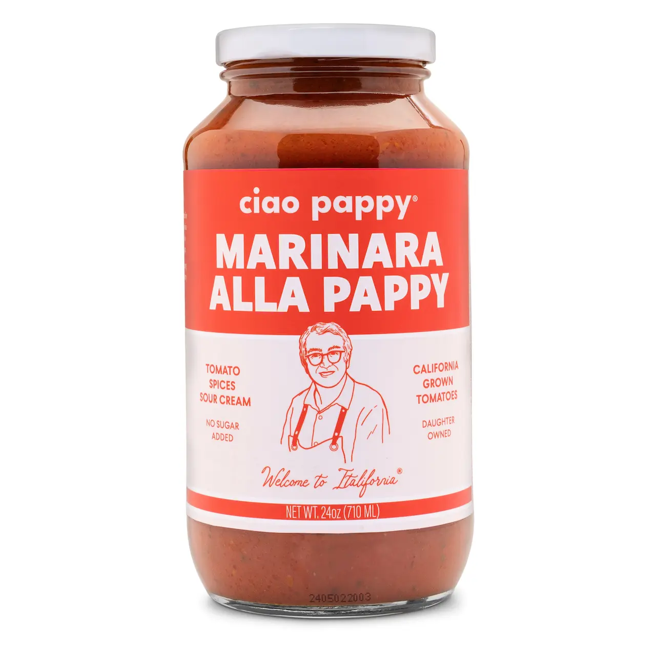 Authentic Alla Pappy Family Recipe Marinara Sauce - 100% California-Made and Non-GMO Verified
