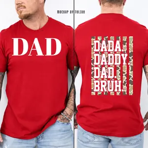 Dad Daddy Dad Bruh T-Shirt, Dad Camouflage Tee, Old Camo Dad Shirt, Father's Day Gift, Dad Life Gifts, Rugged Outdoor Dad Shirt
