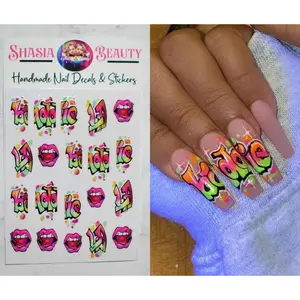 Baddie Graffiti Nail Sticker